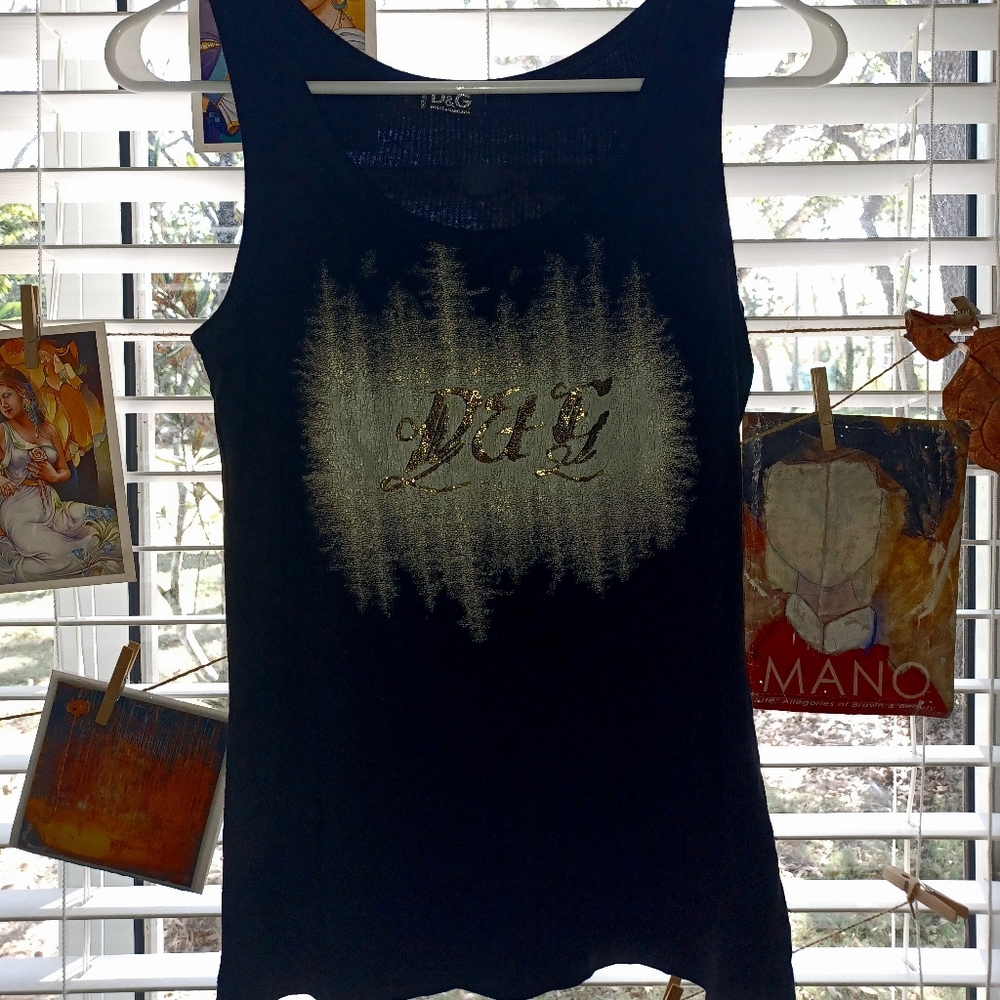Black tank top